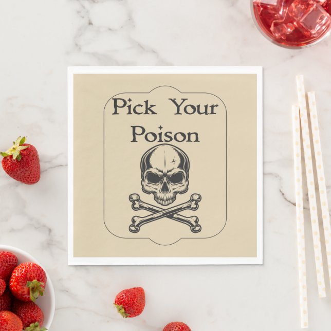 Halloween Apothecary Pick Your Poison Napkin (Insitu)
