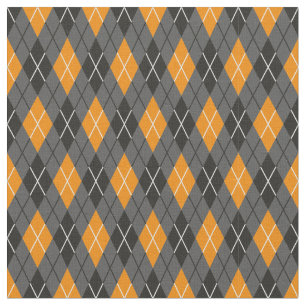 Halloween Argyle Pattern Fabric