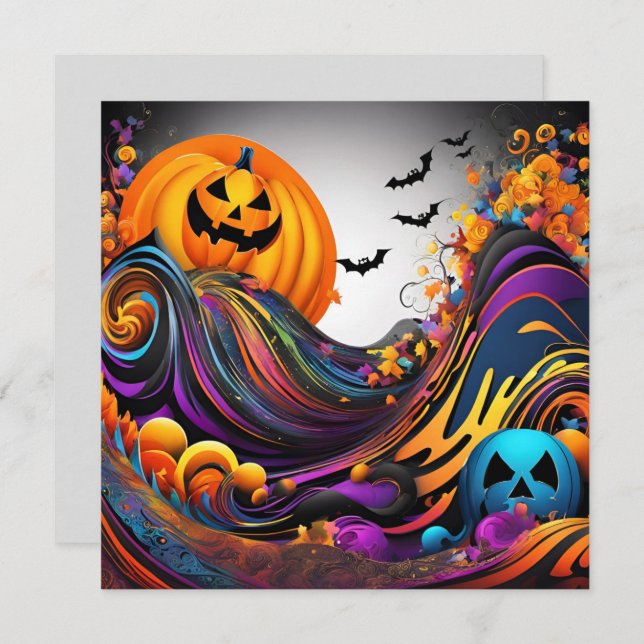Halloween art invitation (Front/Back)