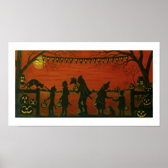 Halloween Art poster "Happy Halloween" (Front)
