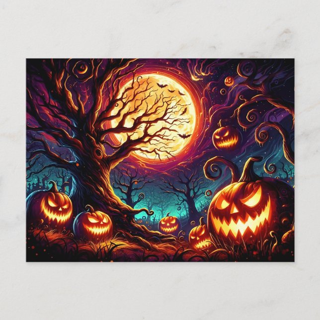 Halloween Art Scene Postcard (Front)