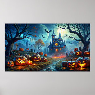 Halloween Art Scene Poster