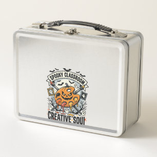 Halloween Art Teacher Spooky Classroom Metal Lunch Box