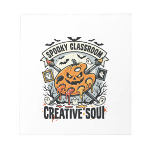 Halloween Art Teacher Spooky Classroom Notepad