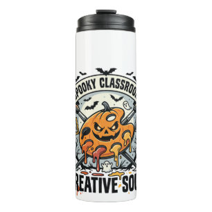 Halloween Art Teacher Spooky Classroom Thermal Tumbler