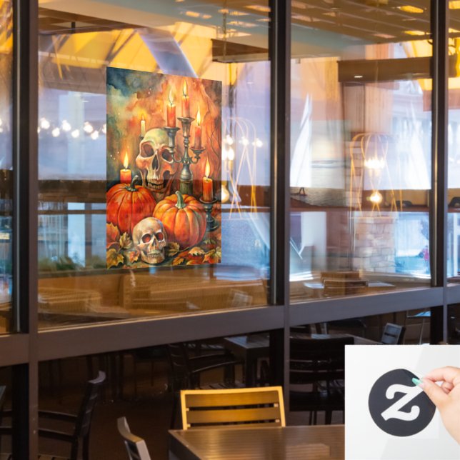 Halloween Art Window Cling (Restaurant Window)