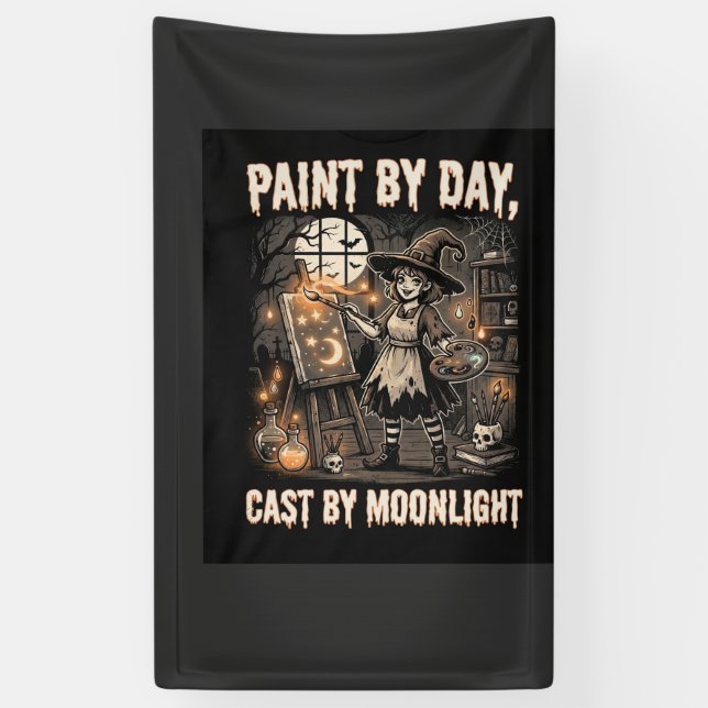 Halloween Artist Witch Magic Banner (Vertical)