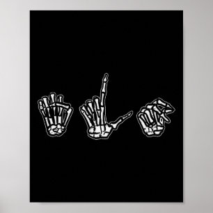 Halloween ASL Skeleton Hand Sign Language Costume 