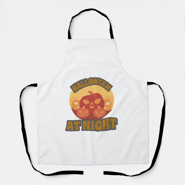 Halloween At Night Apron (Front)