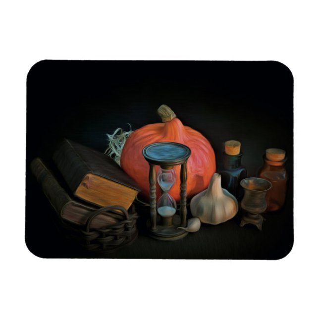 Halloween attributes of witch magnet (Horizontal)