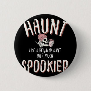 Halloween Aunt Shirt Halloween Skeleton Costume 6 Cm Round Badge