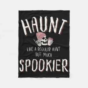 Halloween Aunt Shirt Halloween Skeleton Costume Fleece Blanket