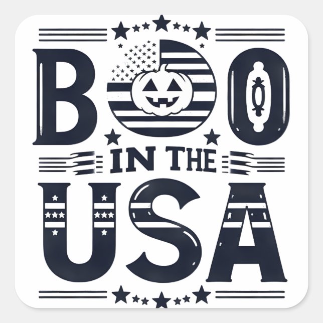 Halloween Authenticity in America Square Sticker (Front)