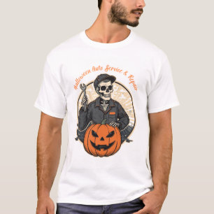 Halloween Auto Service & Repair T-Shirt Funny Sk
