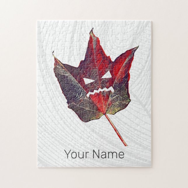 Halloween Autumn Foliage Leaf Fall Thanksgiving Jigsaw Puzzle (Vertical)