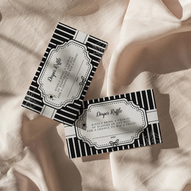 Halloween Autumn Gothic Spooky Diaper Raffle Enclosure Card (Creator Uploaded)