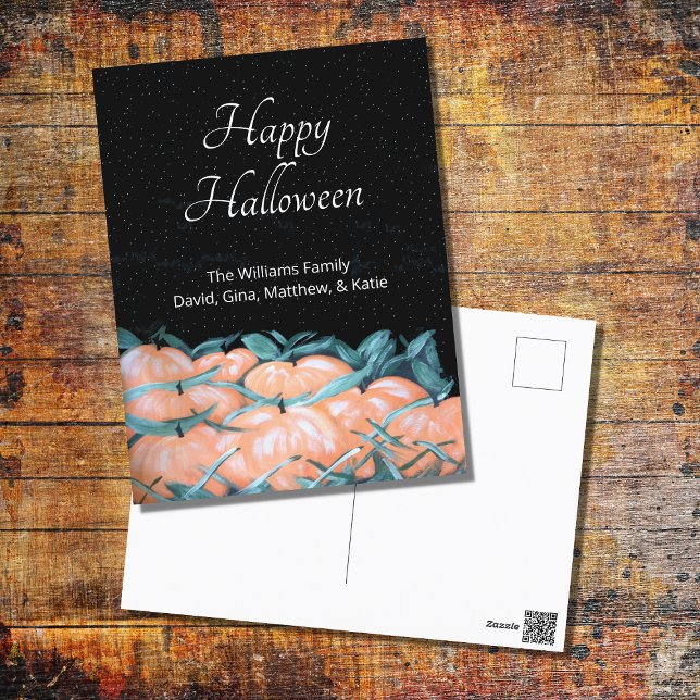 Halloween Autumn Pumpkins Harvest  Postcard (Creator Uploaded)