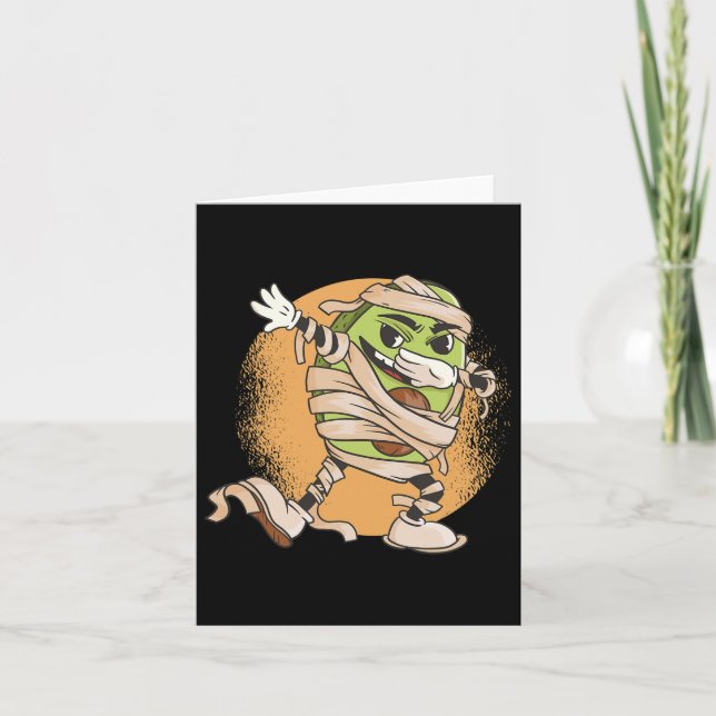 Halloween Avocado Mummy  Card (Front)