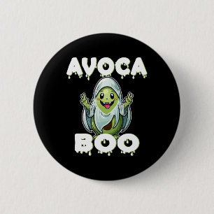 Halloween Avocado Pun Ghost Costume Funny Veggie A 6 Cm Round Badge