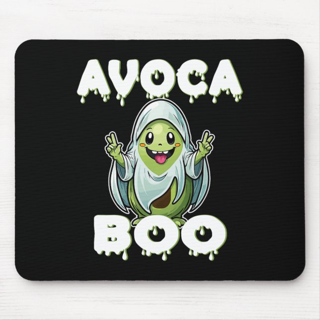 Halloween Avocado Pun Ghost Costume Funny Veggie A Mouse Pad (Front)