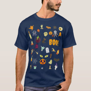 Halloween Baby Boy Girl Pumpkin Cat Monster Skelet T-Shirt