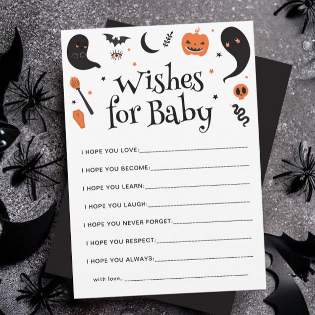 Halloween Baby Boy Shower Wishes for Baby Card (Creator Uploaded)