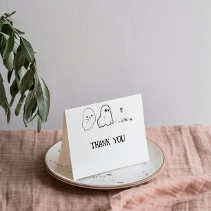 Halloween Baby Brewing thank you Baby shower Card