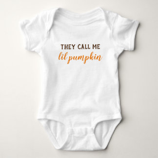 Halloween Baby Clothes They Call Me Lil Pumpkin Bodysuit