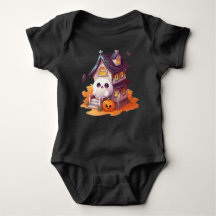 Halloween baby cute haunted house