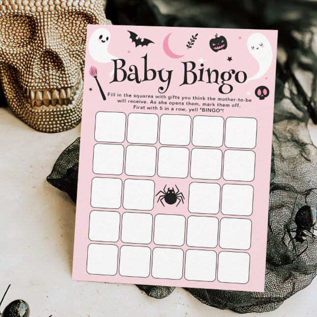 Halloween Baby Girl Shower Baby Bingo Game Card (Creator Uploaded)