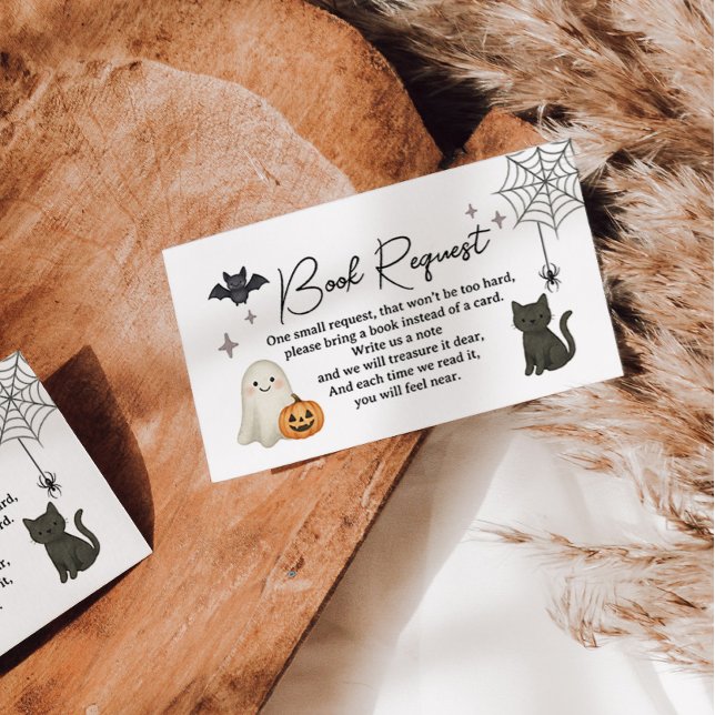 Halloween Baby Shower Book Request Card (Creator Uploaded)