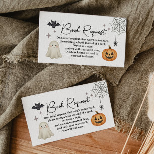 Halloween Baby Shower Book Request Card