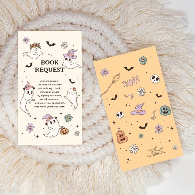 Halloween Baby Shower Book Request Enclosure Card (Creator Uploaded)