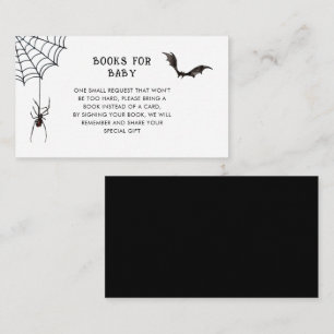 Halloween Baby Shower Book Request Enclosure Card