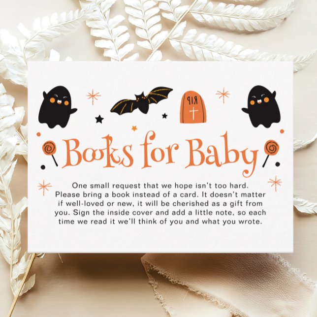 Halloween Baby Shower Books for Baby Enclosure Card (Creator Uploaded)