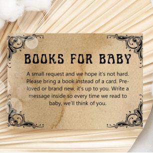 Halloween Baby Shower Books for Baby Vintage Enclosure Card