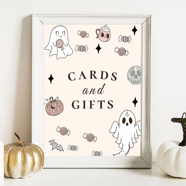 Halloween Baby Shower Cards & Gifts Sign (Creator Uploaded)