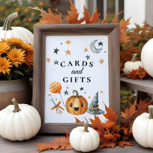 Halloween Baby Shower Cards & Gifts Sign