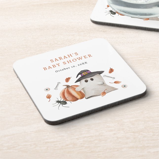 Halloween Baby Shower Coaster (Halloween Baby Shower Beverage Coaster
)