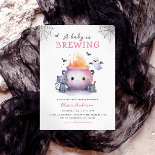 Halloween Baby Shower Cute Ghost Invitation