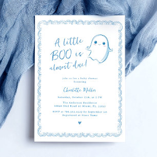 Halloween Baby Shower Cute Ghost Invitation