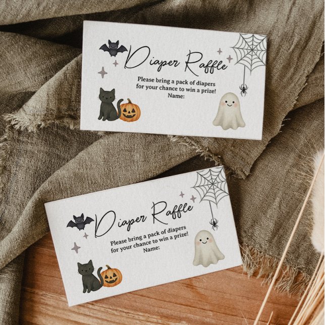 Halloween Baby Shower Diaper Raffle Card (Creator Uploaded)