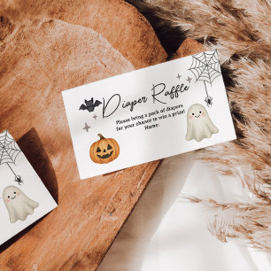 Halloween Baby Shower Diaper Raffle Card