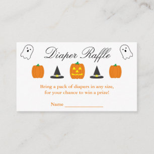 Halloween Baby Shower Diaper Raffle Enclosure Card
