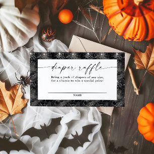 Halloween Baby Shower Diaper Raffle Enclosure Card