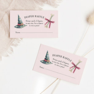 Halloween Baby Shower Diaper Raffle Insert Card