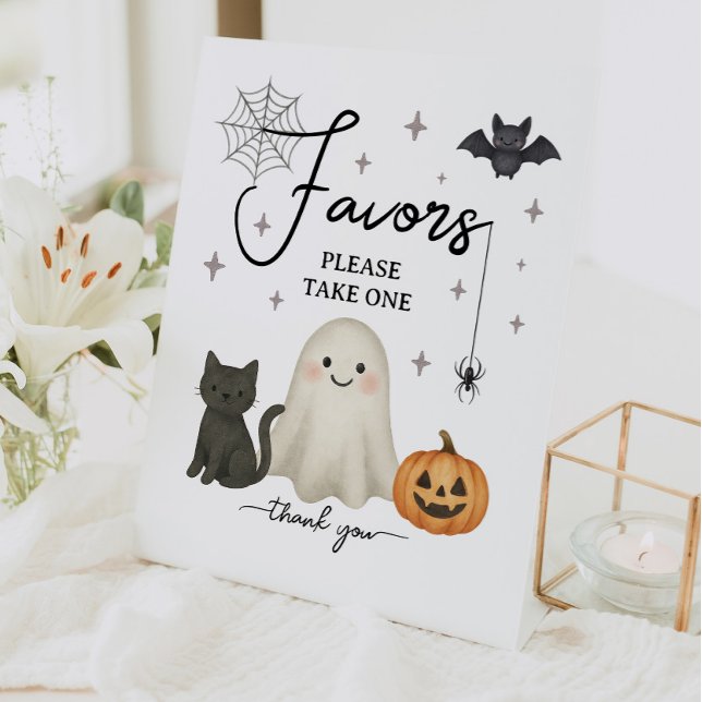 Halloween Baby Shower Favours Pedestal Sign (Creator Uploaded)