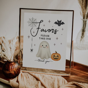 Halloween Baby Shower Favours Sign