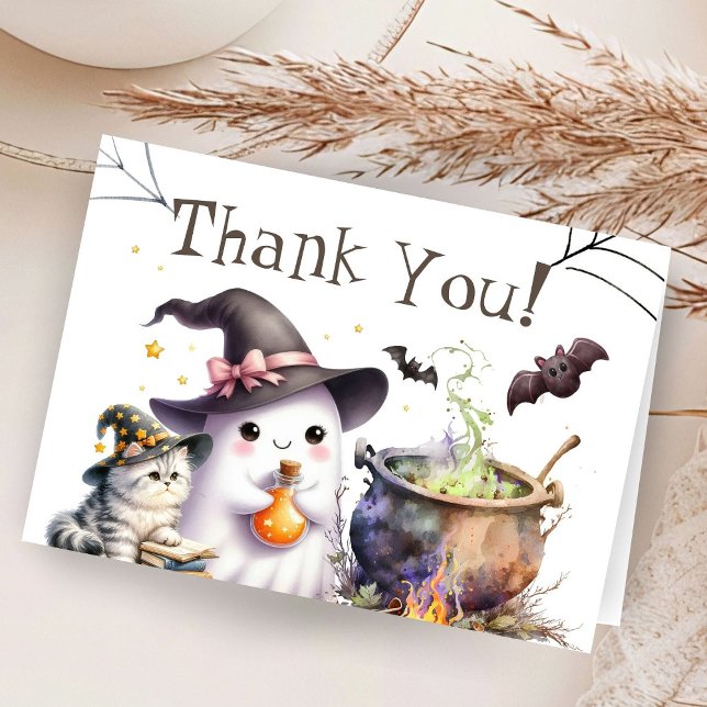 Halloween Baby Shower Folded Thank You Card (Creator Uploaded)