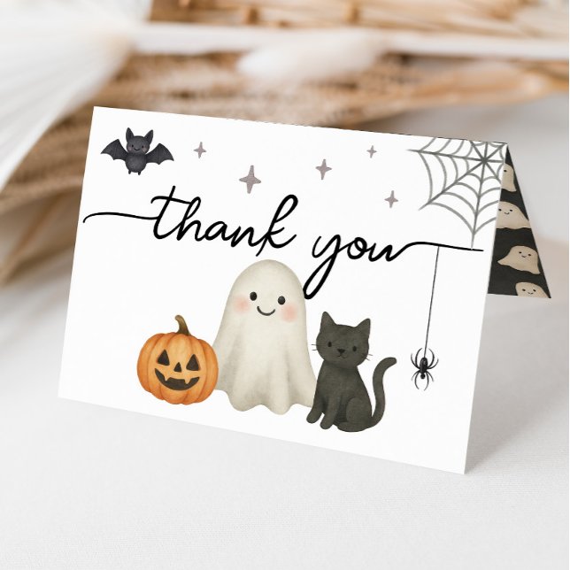 Halloween Baby Shower Folded Thank You Card (Creator Uploaded)